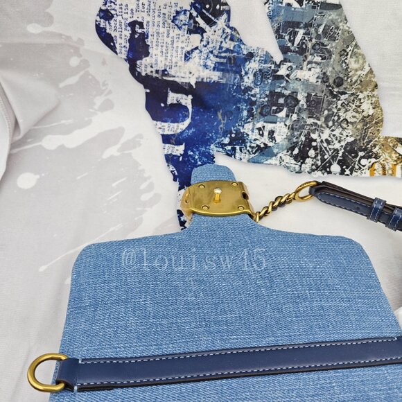 Coach denim blue TIMES SQUARE QUILT TABBY SHOULDER BAG - Picture 4 of 9